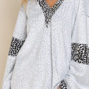 Reversible French Terry Black and White Hoodie